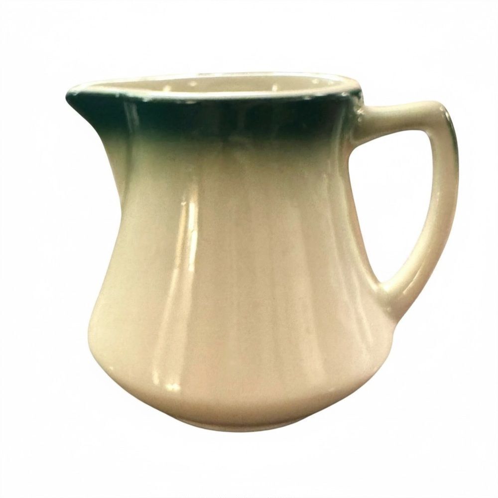 Vintage McNichol China Restaurantware Green Airbrush Creamer